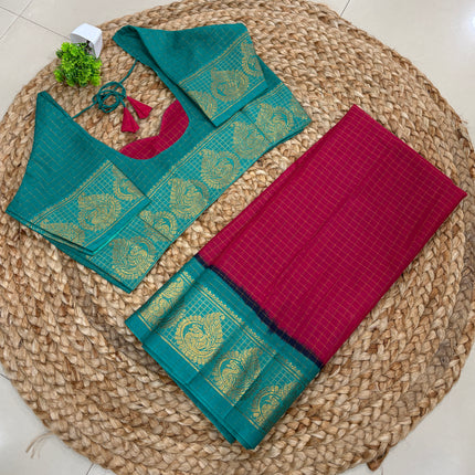 Saree With Stitched Blouse - (SIZE-38-42) - SWSB 536