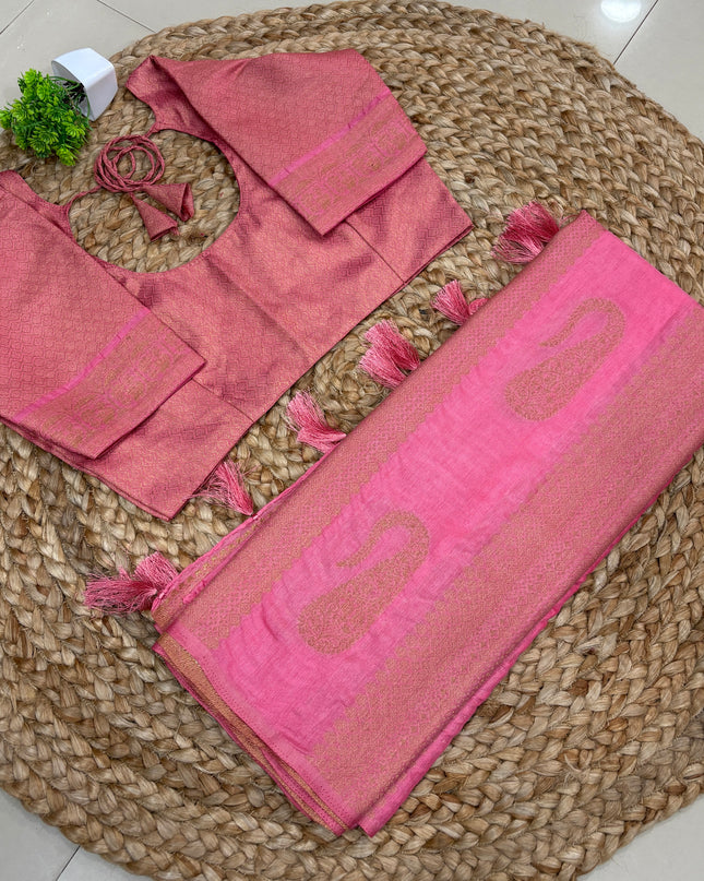 Saree With Stitched Blouse - (SIZE-38-42) - SWSB 535