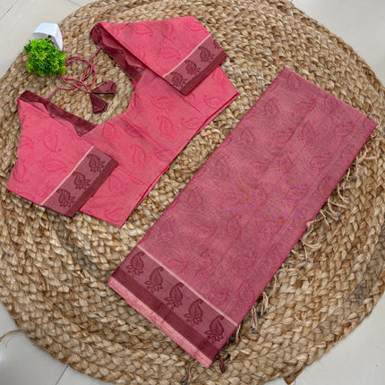 Saree With Stitched Blouse - (SIZE-38-42) - SWSB 538