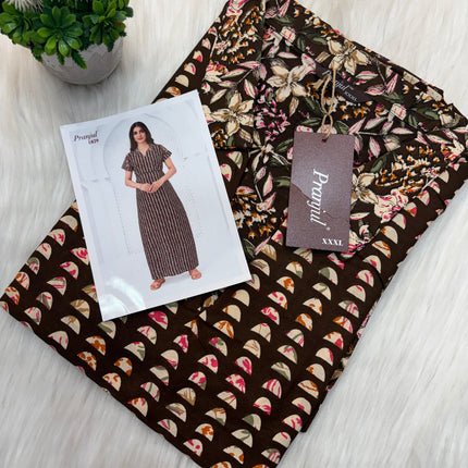 Pranjul Long Top Nighty - Collar