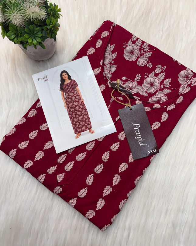 Pranjul Long Top Nighty
