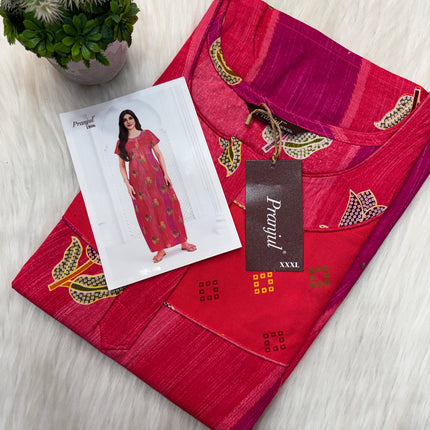 Pranjul Long Top Nighty with Zip