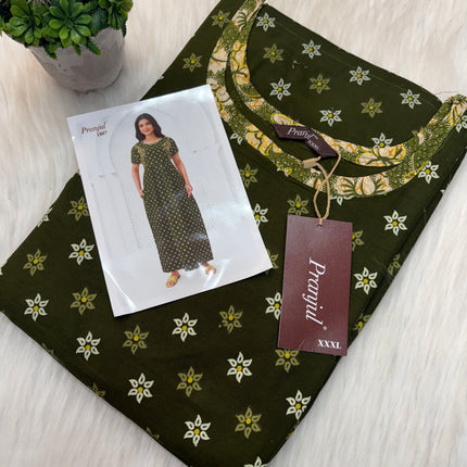 Pranjul Long Top Nighty - Frock Model