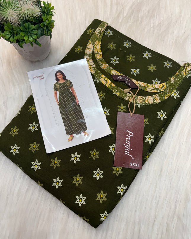 Pranjul Long Top Nighty - Frock Model