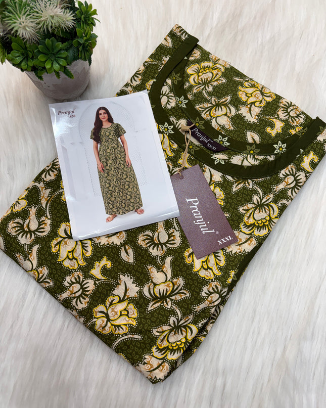 Pranjul Long Top Nighty - Frock Model