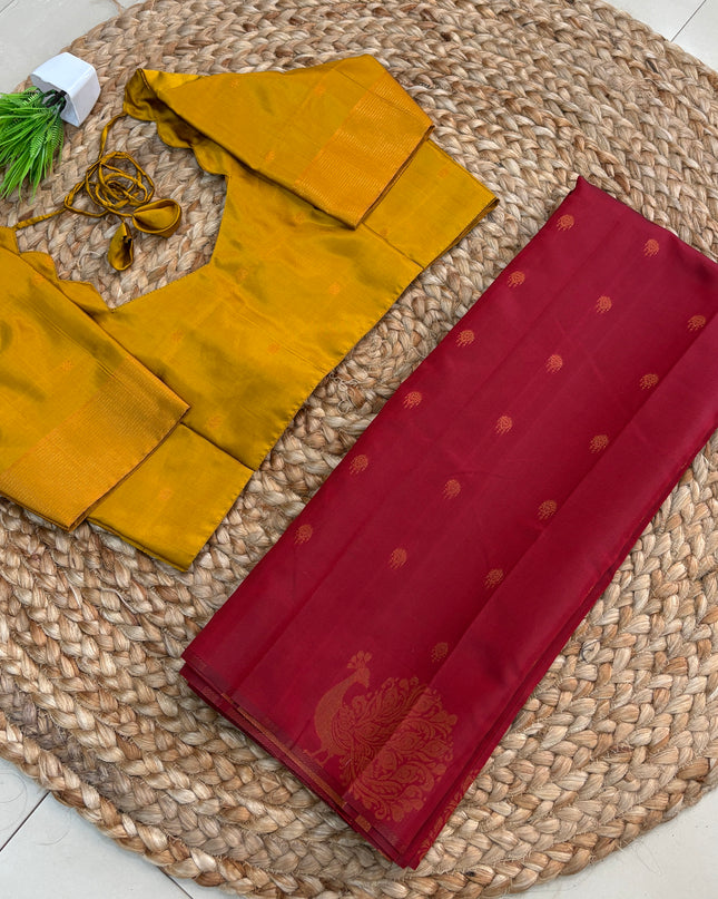 Saree With Stitched Blouse - (SIZE-40-44) - SWSB 544
