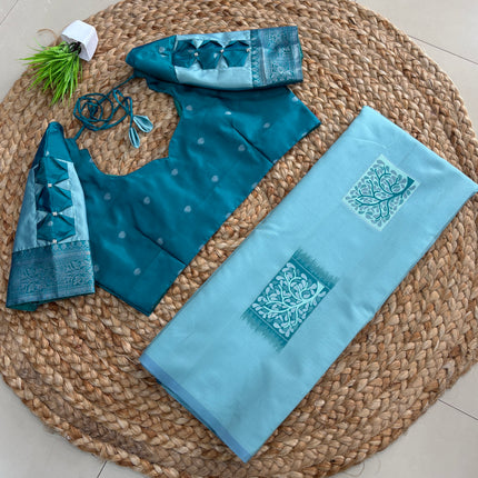 Saree With Stitched Blouse - (SIZE-40-44) - SWSB 545