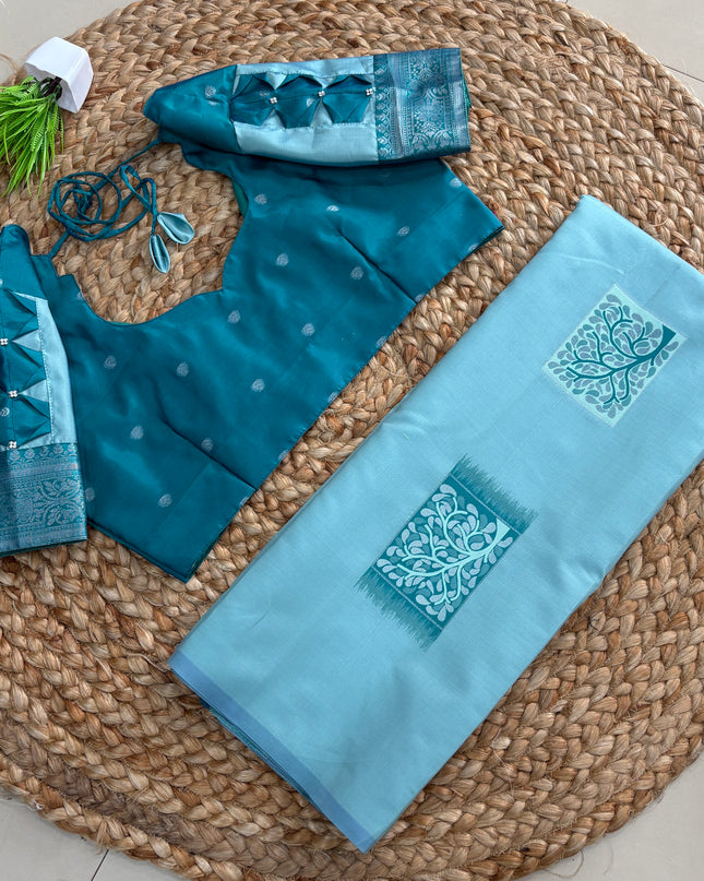 Saree With Stitched Blouse - (SIZE-40-44) - SWSB 545