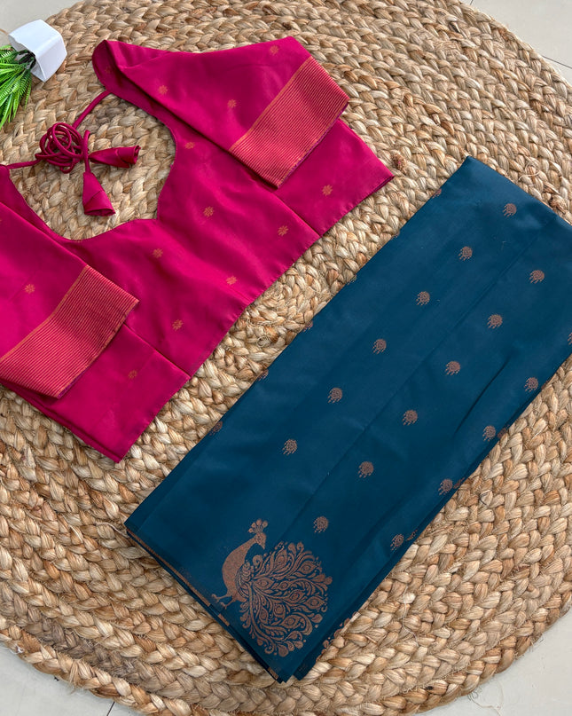 Saree With Stitched Blouse - (SIZE-40-44) - SWSB 546