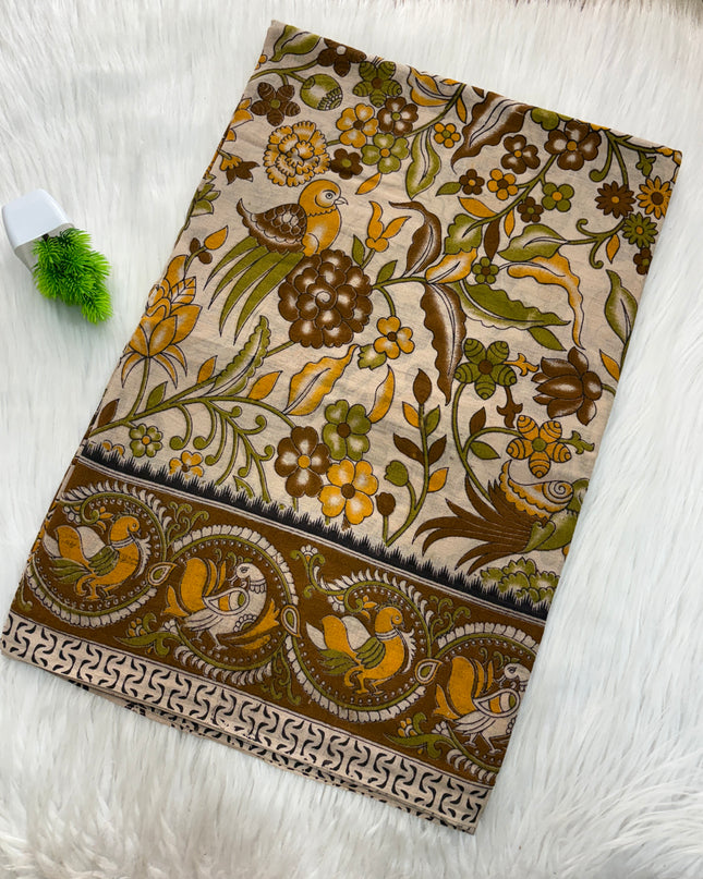 Kalamkari Cotton Saree – KCS 138
