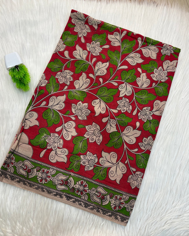 Kalamkari Cotton Saree – KCS 143