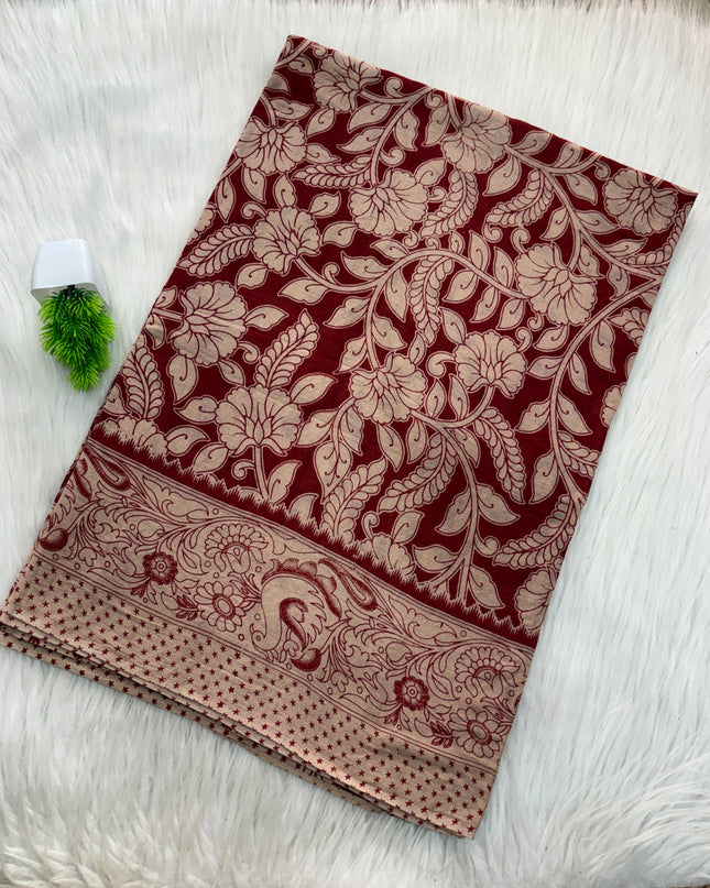 Kalamkari Cotton Saree – KCS 145