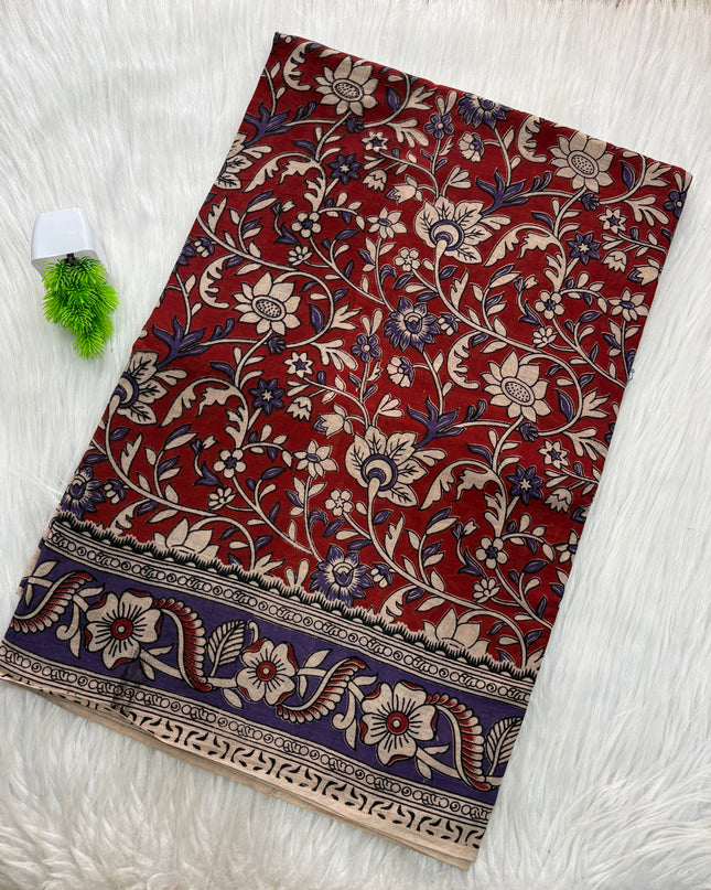Kalamkari Cotton Saree – KCS 146