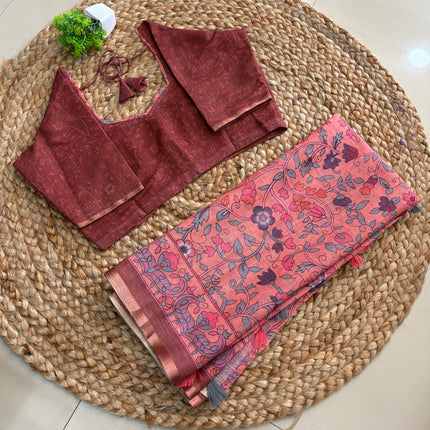 Saree With Stitched Blouse - (SIZE-38-42) - SWSB 566