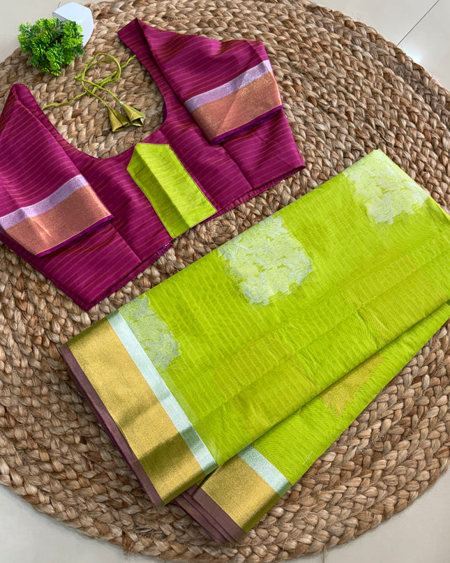 Saree With Stitched Blouse - (SIZE-36-40) - SWSB 556