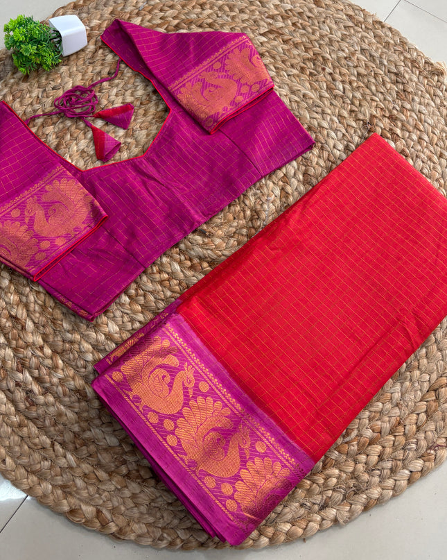 Saree With Stitched Blouse - (SIZE-38-42) - SWSB 559