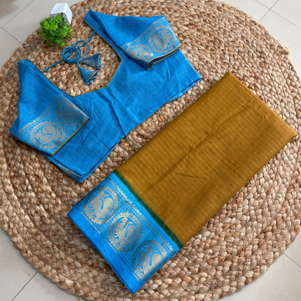 Saree With Stitched Blouse - (SIZE-38-42) - SWSB 560