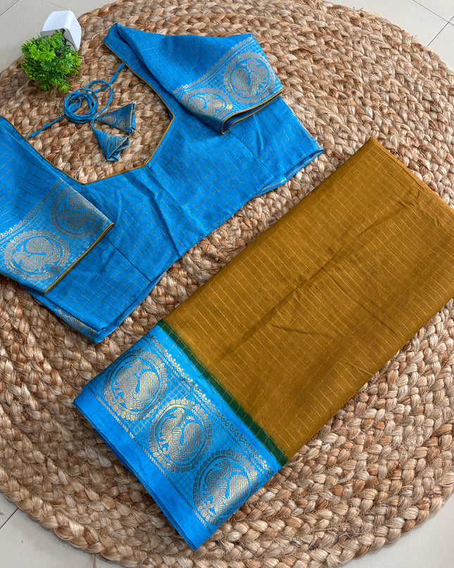 Saree With Stitched Blouse - (SIZE-38-42) - SWSB 560