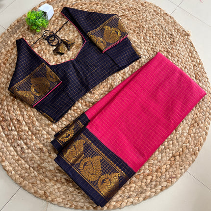 Saree With Stitched Blouse - (SIZE-38-42) - SWSB 561