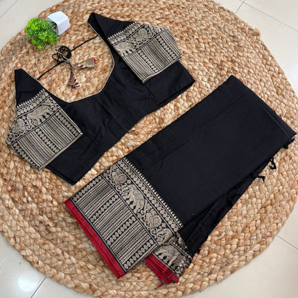 Saree With Stitched Blouse - (SIZE-38-42) - SWSB 565