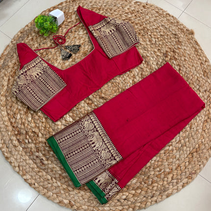 Saree With Stitched Blouse - (SIZE-38-42) - SWSB 564