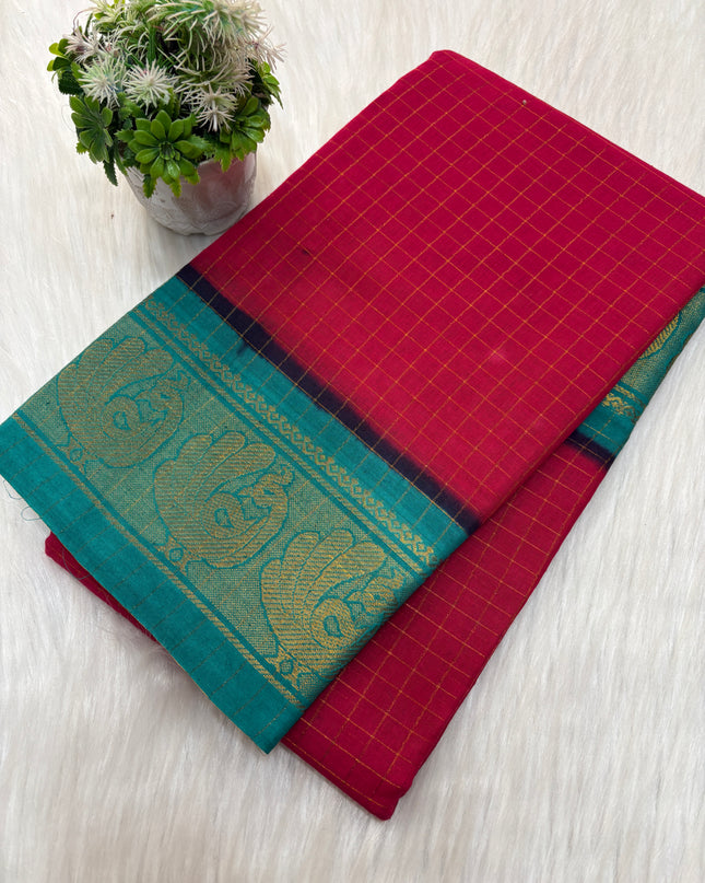 Sungudi Cotton Saree - SCS 27