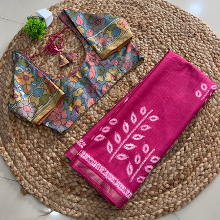 Saree With Stitched Blouse - (SIZE-38-42) - SWSB 579