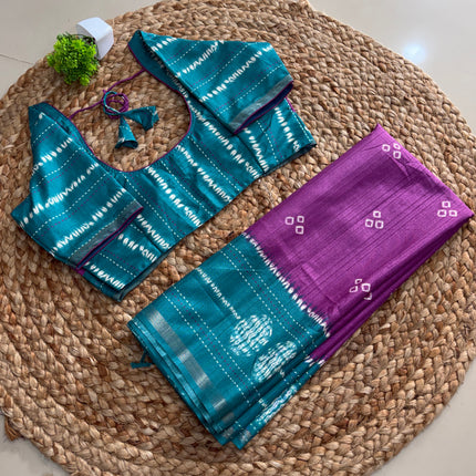 Saree With Stitched Blouse - (SIZE-38-42) - SWSB 582
