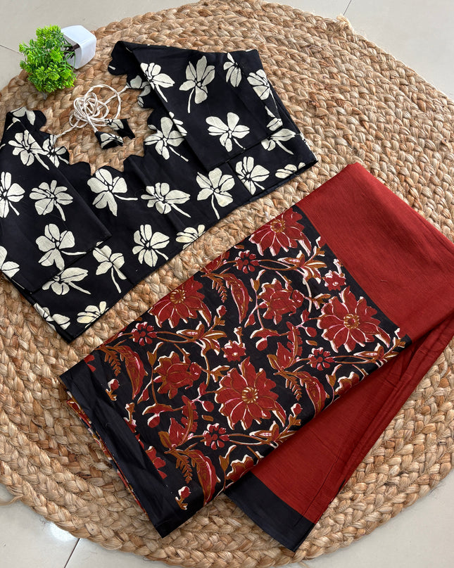 Saree With Stitched Blouse - (SIZE-38-42) - SWSB 568