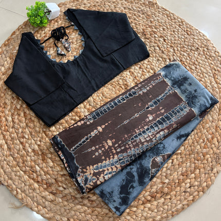 Saree With Stitched Blouse - (SIZE-38-42) - SWSB 569