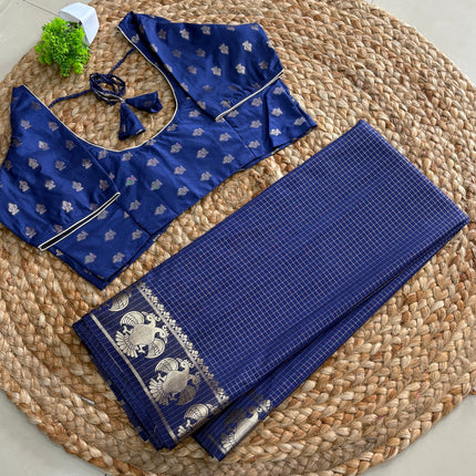 Saree With Stitched Blouse - (SIZE-38-42) - SWSB 580