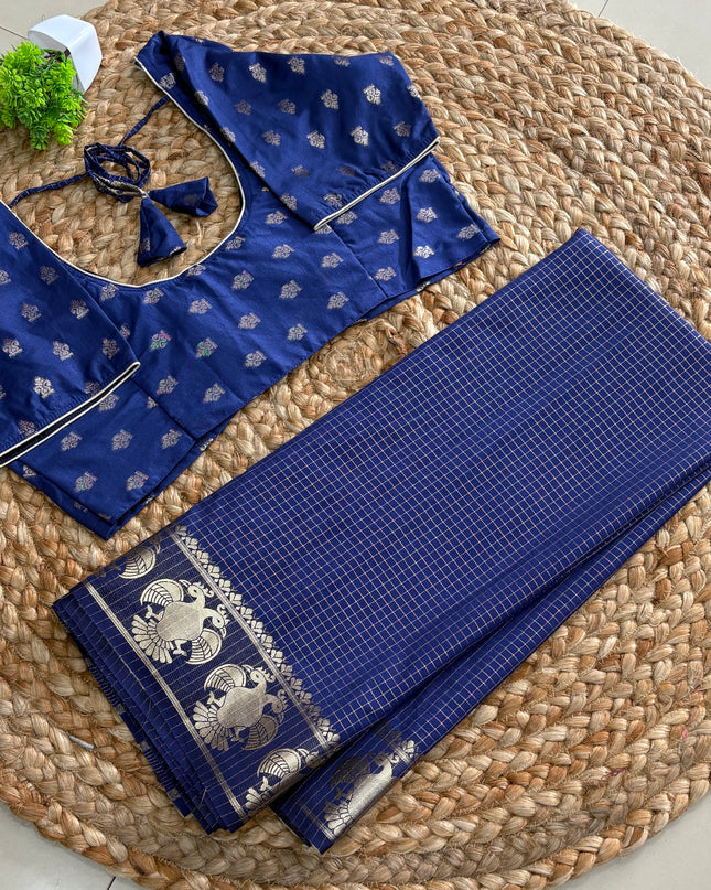 Saree With Stitched Blouse - (SIZE-38-42) - SWSB 580