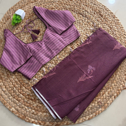 Saree With Stitched Blouse - (SIZE-38-42) - SWSB 584