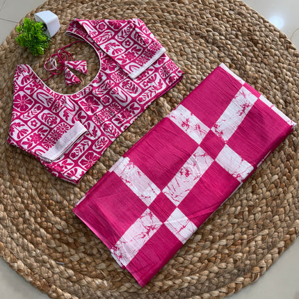 Saree With Stitched Blouse - (SIZE-34-36) - SWSB 592