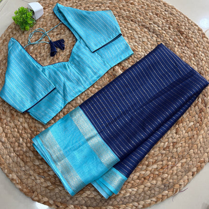 Saree With Stitched Blouse - (SIZE-38-42) - SWSB 587