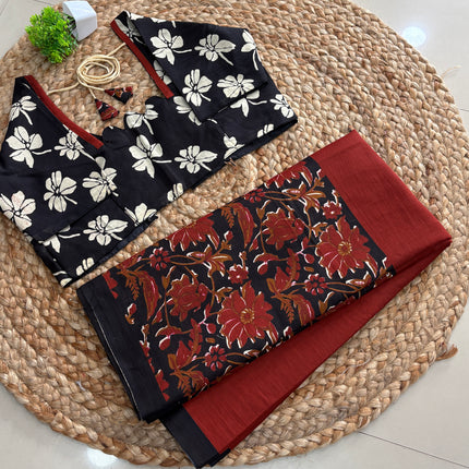 Saree With Stitched Blouse - (SIZE-38-42) - SWSB 570