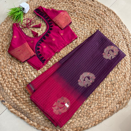 Saree With Stitched Blouse - (SIZE-32-34) - SWSB 605