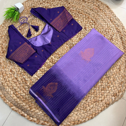 Saree With Stitched Blouse - (SIZE-36-40) - SWSB 593