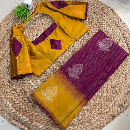 Saree With Stitched Blouse - (SIZE-36-40) - SWSB 594
