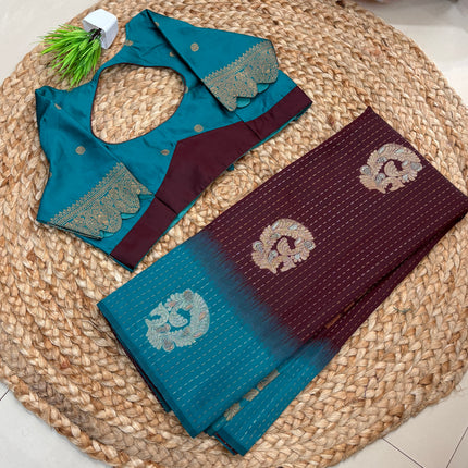 Saree With Stitched Blouse - (SIZE-38-42) - SWSB 596