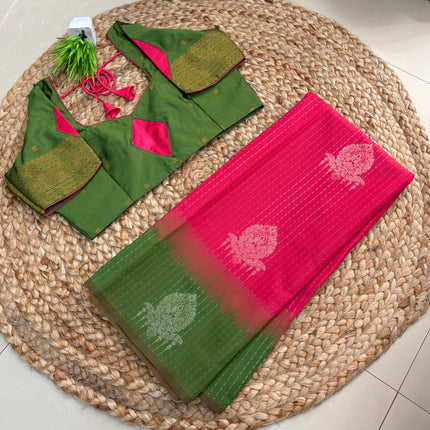 Saree With Stitched Blouse - (SIZE-38-42) - SWSB 599