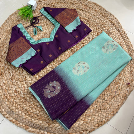 Saree With Stitched Blouse - (SIZE-38-42) - SWSB 595