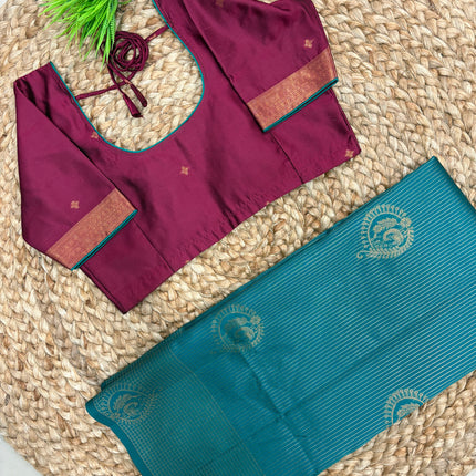 Saree With Stitched Blouse - (SIZE-36-40) - SWSB 609