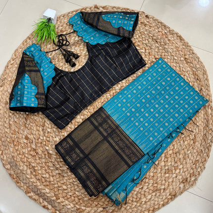 Saree with Stitched Blouse - (SIZE-38-42) - SWSB 626