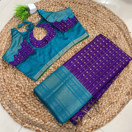 Saree with Stitched Blouse - (SIZE- 38 -42) - SWSB 625