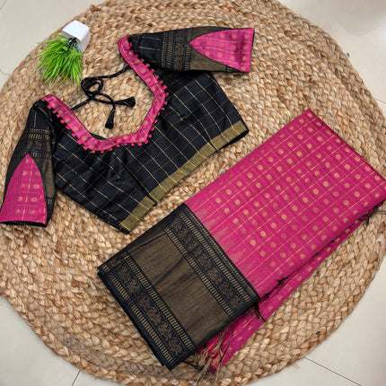 Saree with Stitched Blouse - (SIZE-36 - 40) - SWSB 624