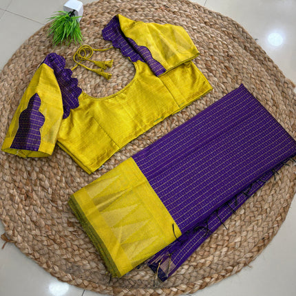 Saree with Stitched Blouse - (SIZE-40-44) - SWSB 623