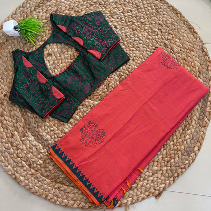 Saree with Stitched Blouse - (SIZE-36- 40 ) - SWSB 632