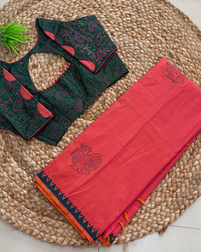 Saree with Stitched Blouse - (SIZE-36- 40 ) - SWSB 632