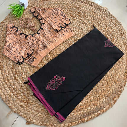 Saree with Stitched Blouse - (SIZE-36 - 40) - SWSB 631